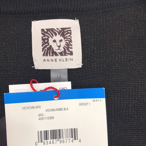 🎁Anne Klein Plus Size Collared Cardigan - Picture 5 of 7